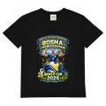 Muška osnovna majica s V-izrezom – Bosna | Dizajn 01 | Prednja štampa