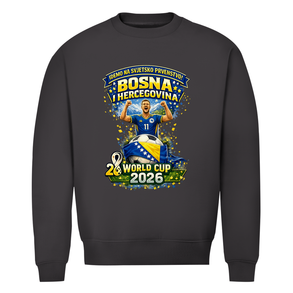 Muški premium organski duks – Bosna | Dizajn 01 | Prednji print