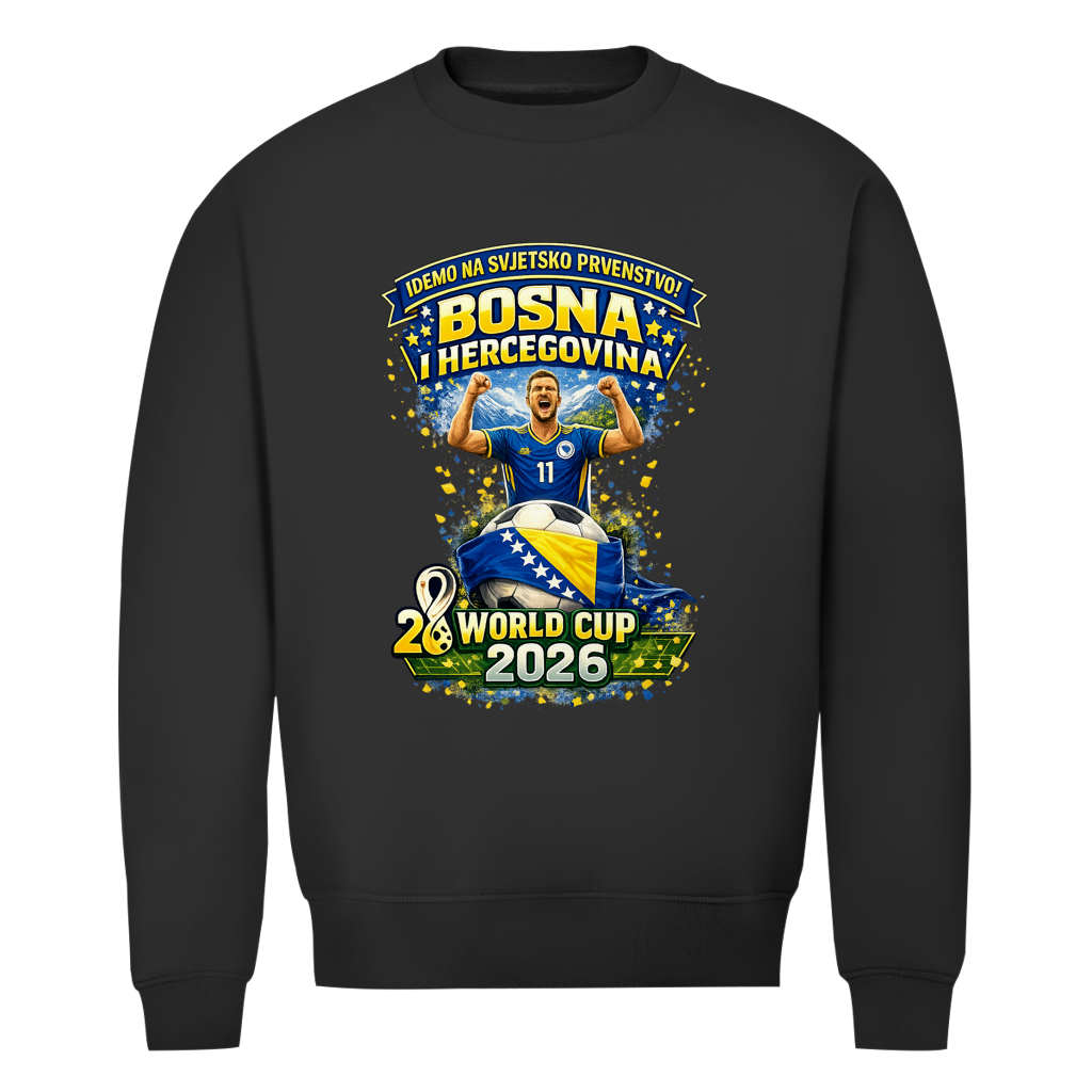 Muški premium organski duks – Bosna | Dizajn 01 | Prednji print