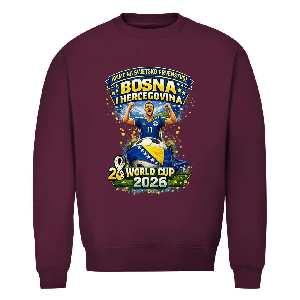 Muški premium organski duks – Bosna | Dizajn 01 | Prednji print