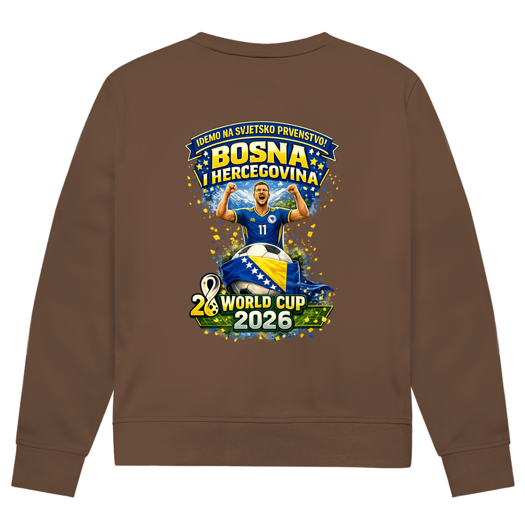 Muški Premium Organski Dukserica – Bosna | Dizajn 01 | Print na leđima