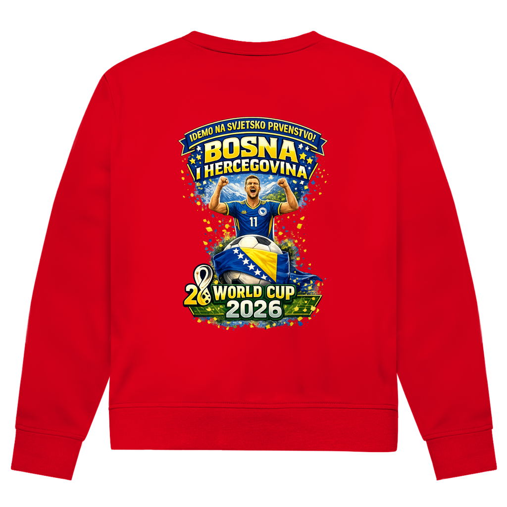 Muški Premium Organski Dukserica – Bosna | Dizajn 01 | Print na leđima