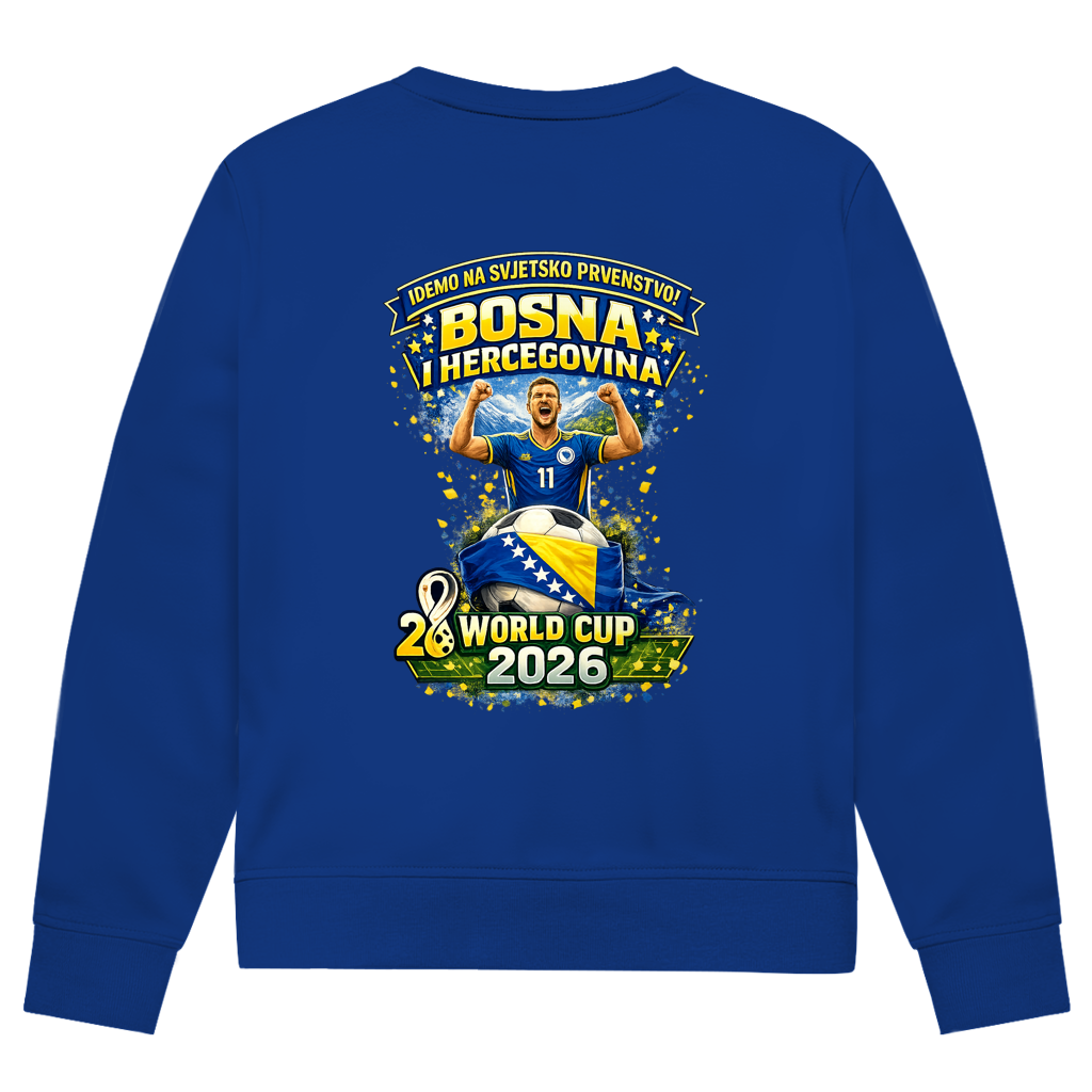 Muški Premium Organski Dukserica – Bosna | Dizajn 01 | Print na leđima