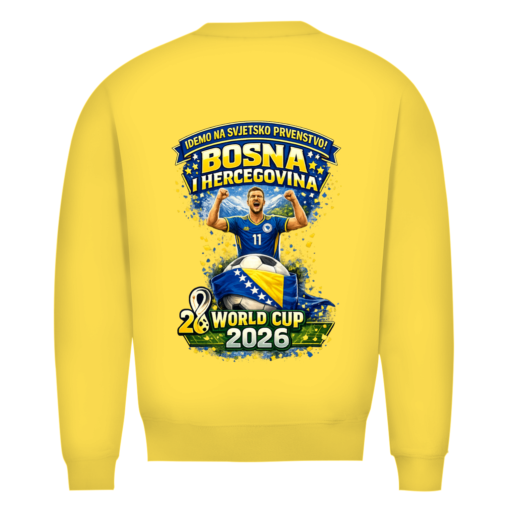 Muški Premium Organski Dukserica – Bosna | Dizajn 01 | Print na leđima