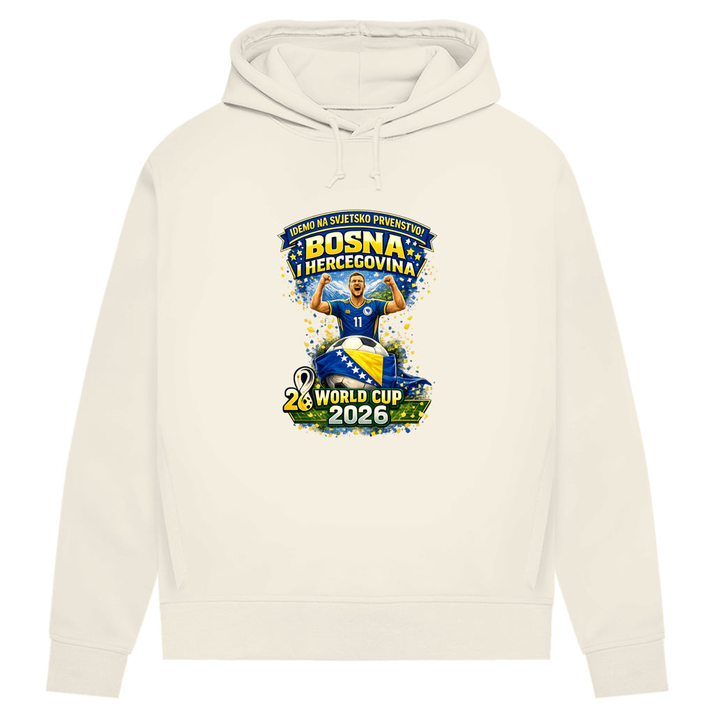 Ženska premium organska dukserica – Bosna | Dizajn 01 | Prednja štampa