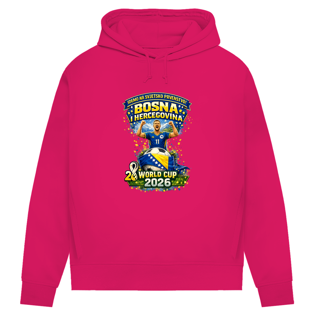 Ženska premium organska dukserica – Bosna | Dizajn 01 | Prednja štampa