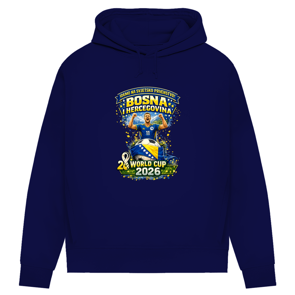 Ženska premium organska dukserica – Bosna | Dizajn 01 | Prednja štampa