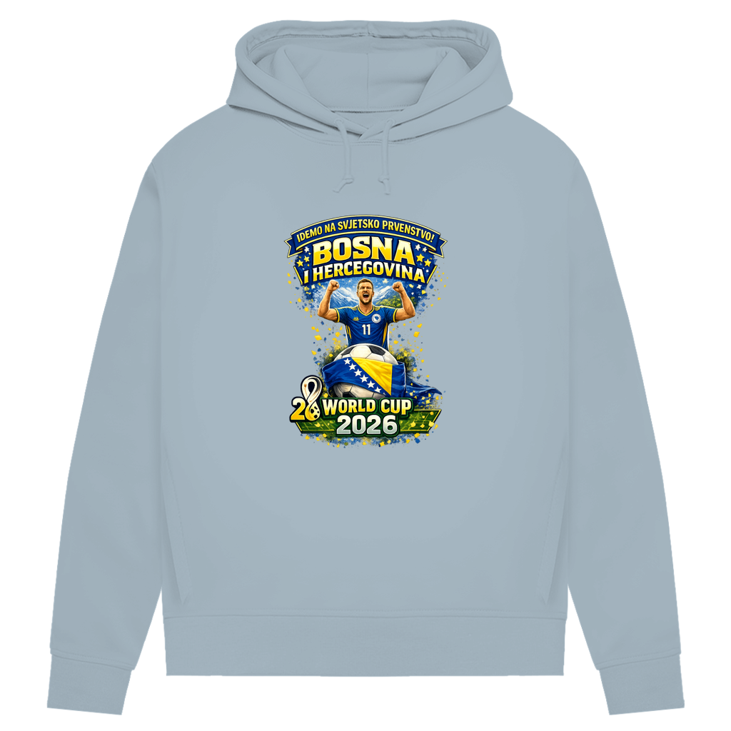 Ženska premium organska dukserica – Bosna | Dizajn 01 | Prednja štampa