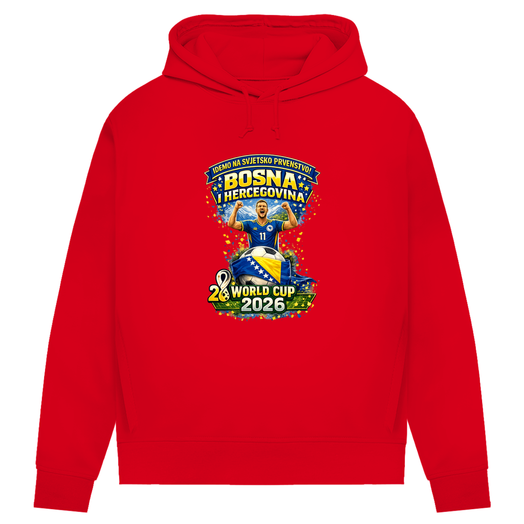 Ženska premium organska dukserica – Bosna | Dizajn 01 | Prednja štampa