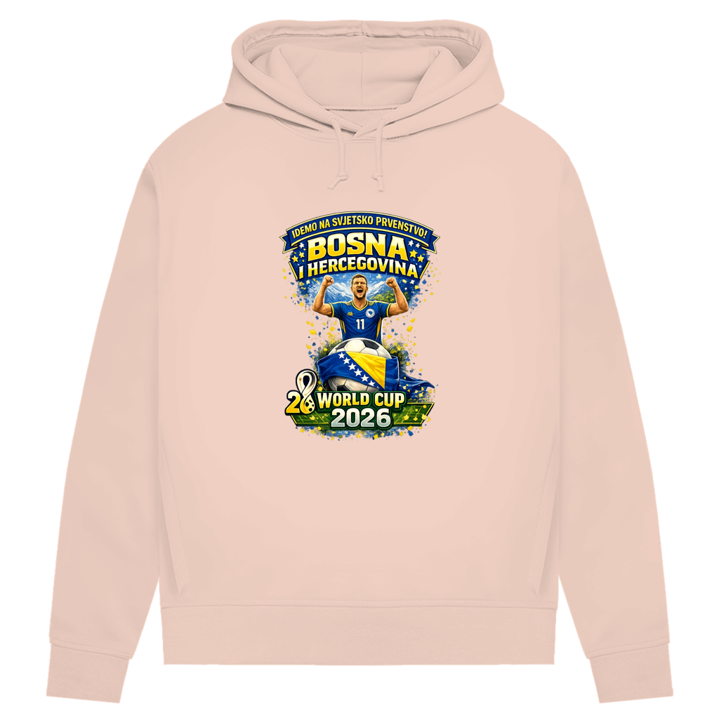 Ženska premium organska dukserica – Bosna | Dizajn 01 | Prednja štampa