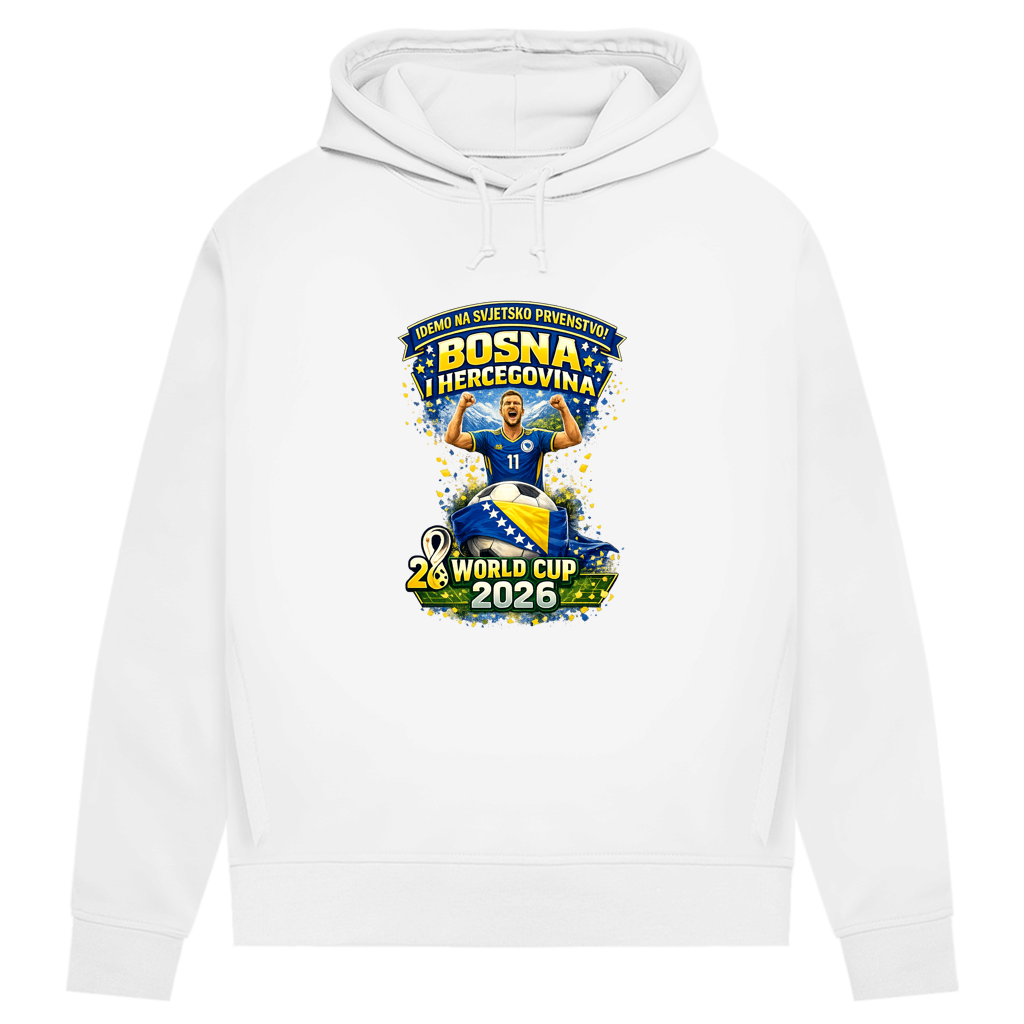 Ženska premium organska dukserica – Bosna | Dizajn 01 | Prednja štampa