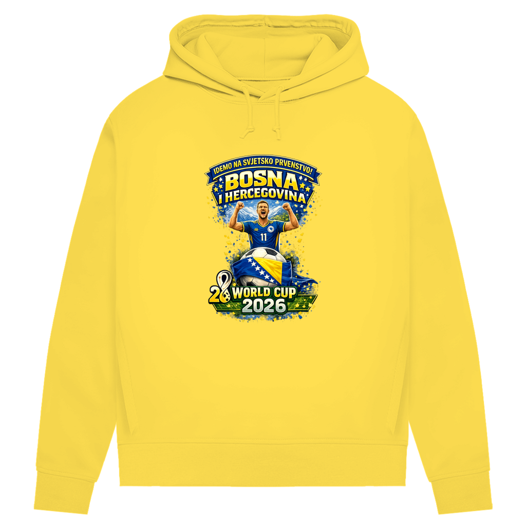Ženska premium organska dukserica – Bosna | Dizajn 01 | Prednja štampa
