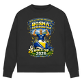 Ženska premium organska dukserica – Bosna | Dizajn 01 | Prednja štampa