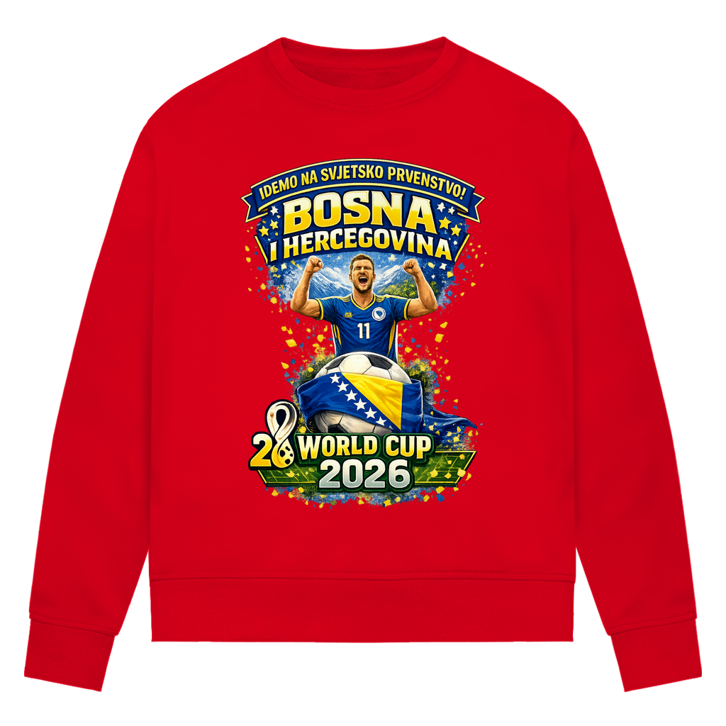Ženska premium organska dukserica – Bosna | Dizajn 01 | Prednja štampa