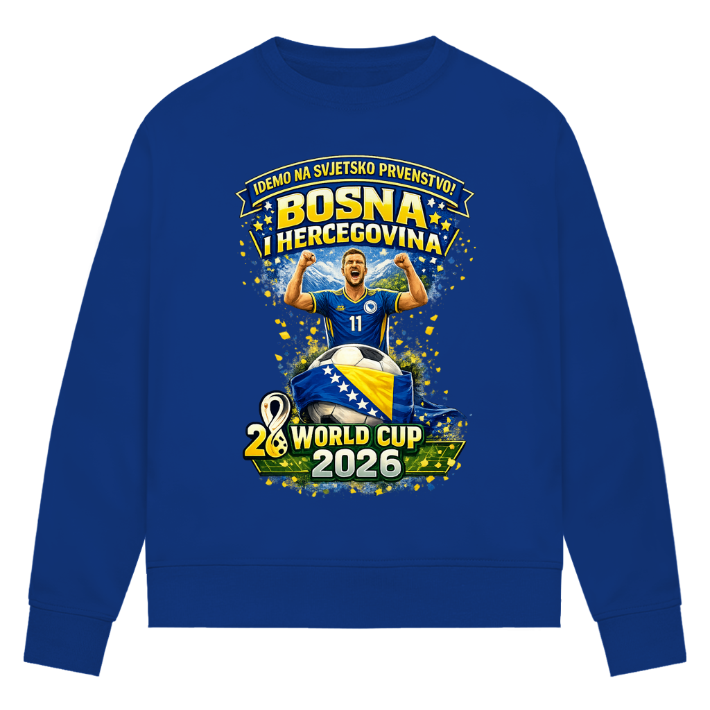 Ženska premium organska dukserica – Bosna | Dizajn 01 | Prednja štampa