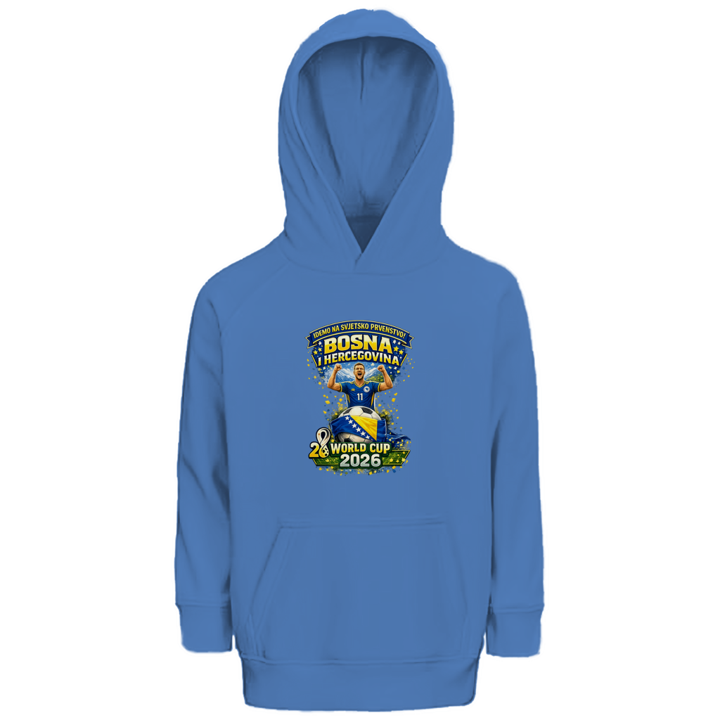 Dječiji Premium Bio Hoodie – Bosna | Dizajn 01 | Prednji print