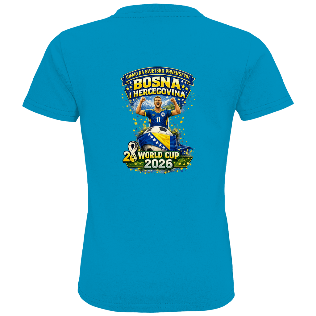 Kids Premium organska majica – Bosna | Dizajn 01 | Print na leđima