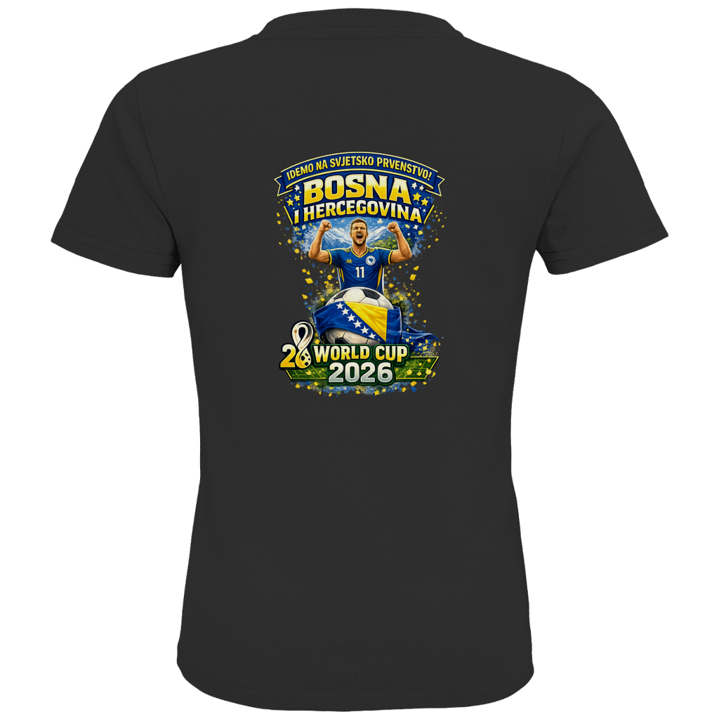 Kids Premium organska majica – Bosna | Dizajn 01 | Print na leđima
