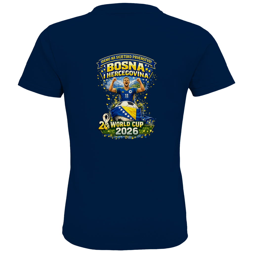 Kids Premium organska majica – Bosna | Dizajn 01 | Print na leđima
