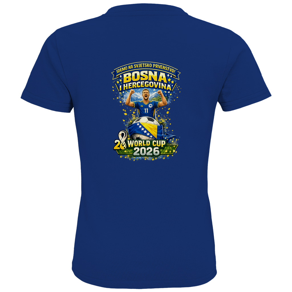 Kids Premium organska majica – Bosna | Dizajn 01 | Print na leđima