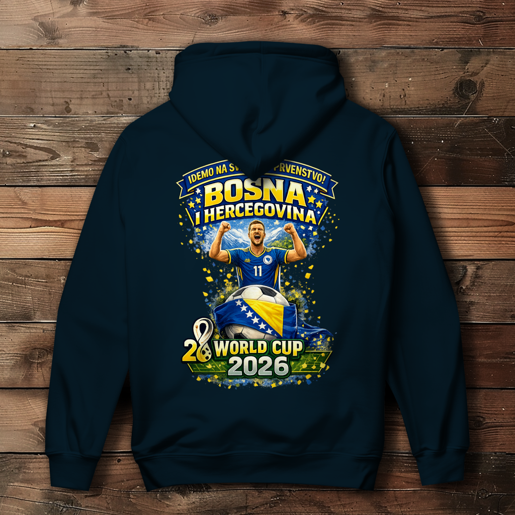 Ženski duks s kapuljačom – Bosna | Dizajn 01 | Print na leđima