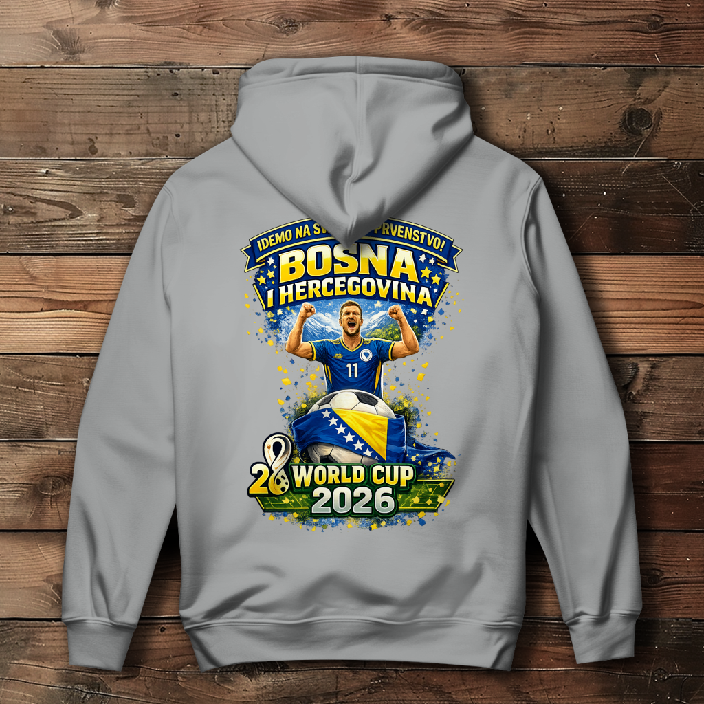 Ženski duks s kapuljačom – Bosna | Dizajn 01 | Print na leđima
