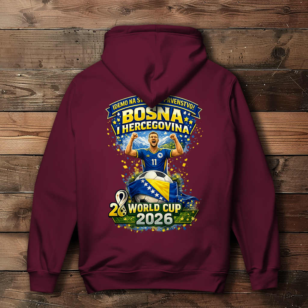Ženski duks s kapuljačom – Bosna | Dizajn 01 | Print na leđima