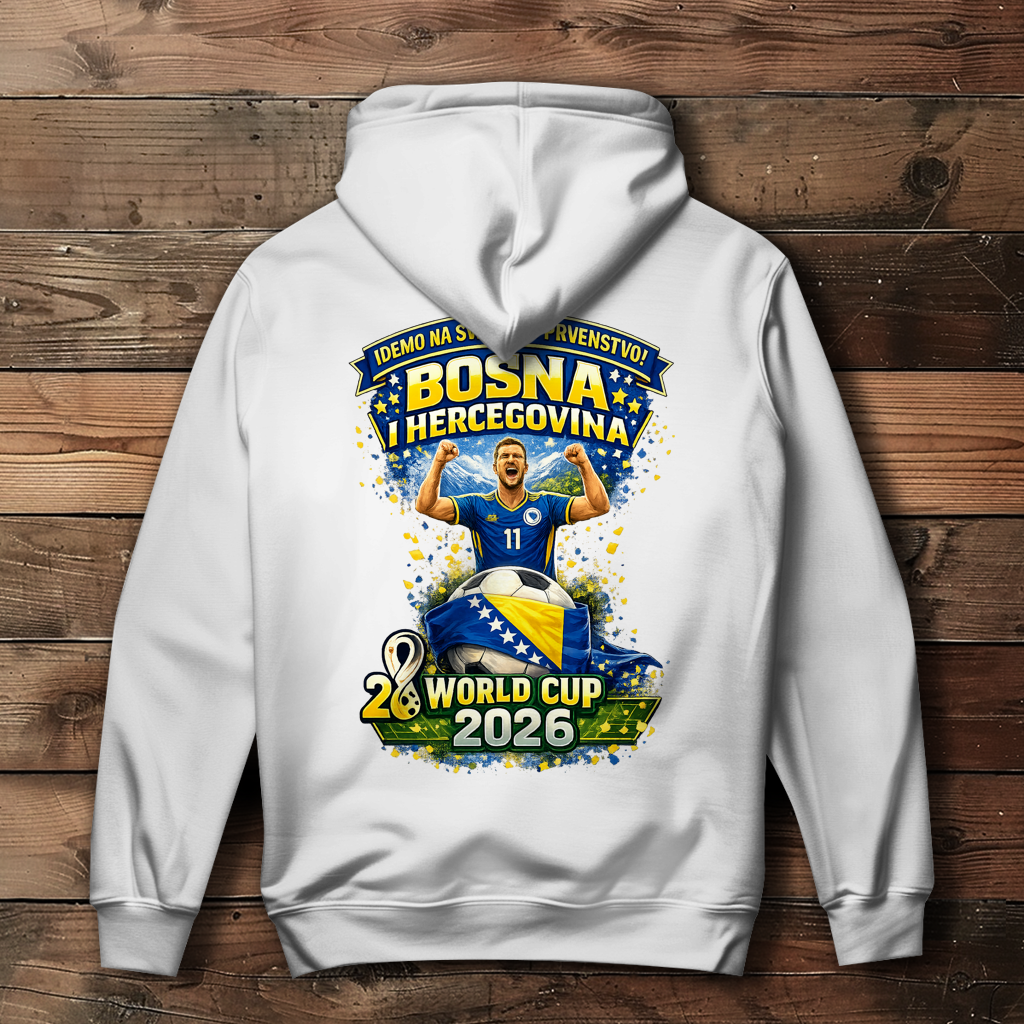 Ženski duks s kapuljačom – Bosna | Dizajn 01 | Print na leđima