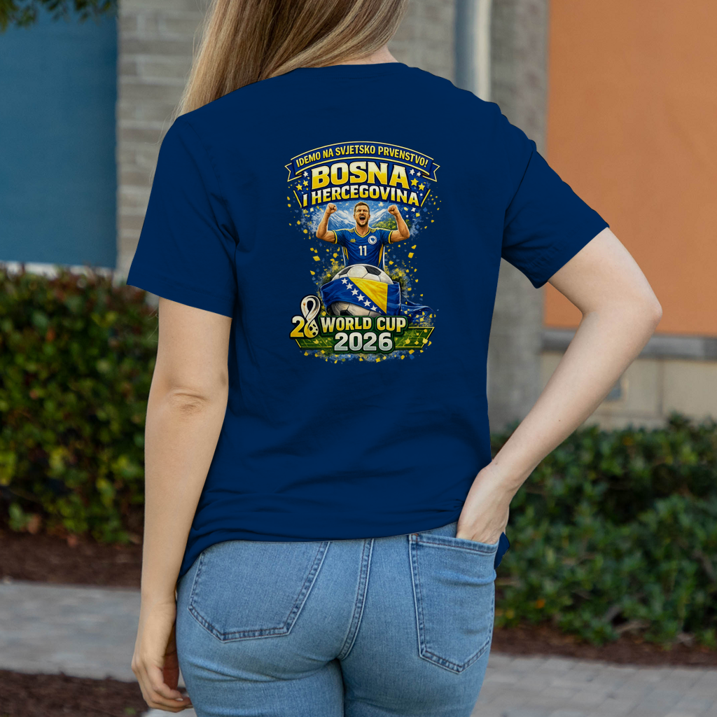 Ženska majica kratkih rukava – Bosna | Dizajn 01 | Print na leđima