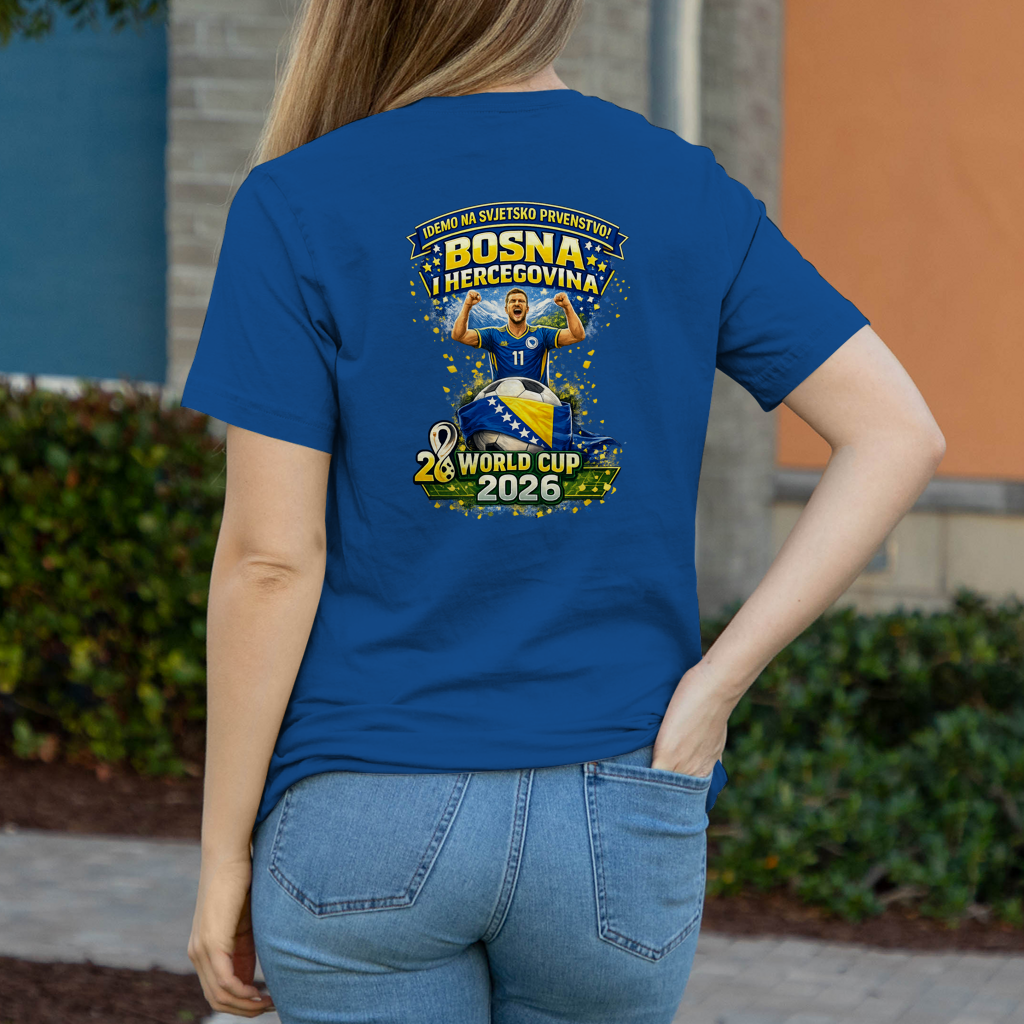 Ženska majica kratkih rukava – Bosna | Dizajn 01 | Print na leđima