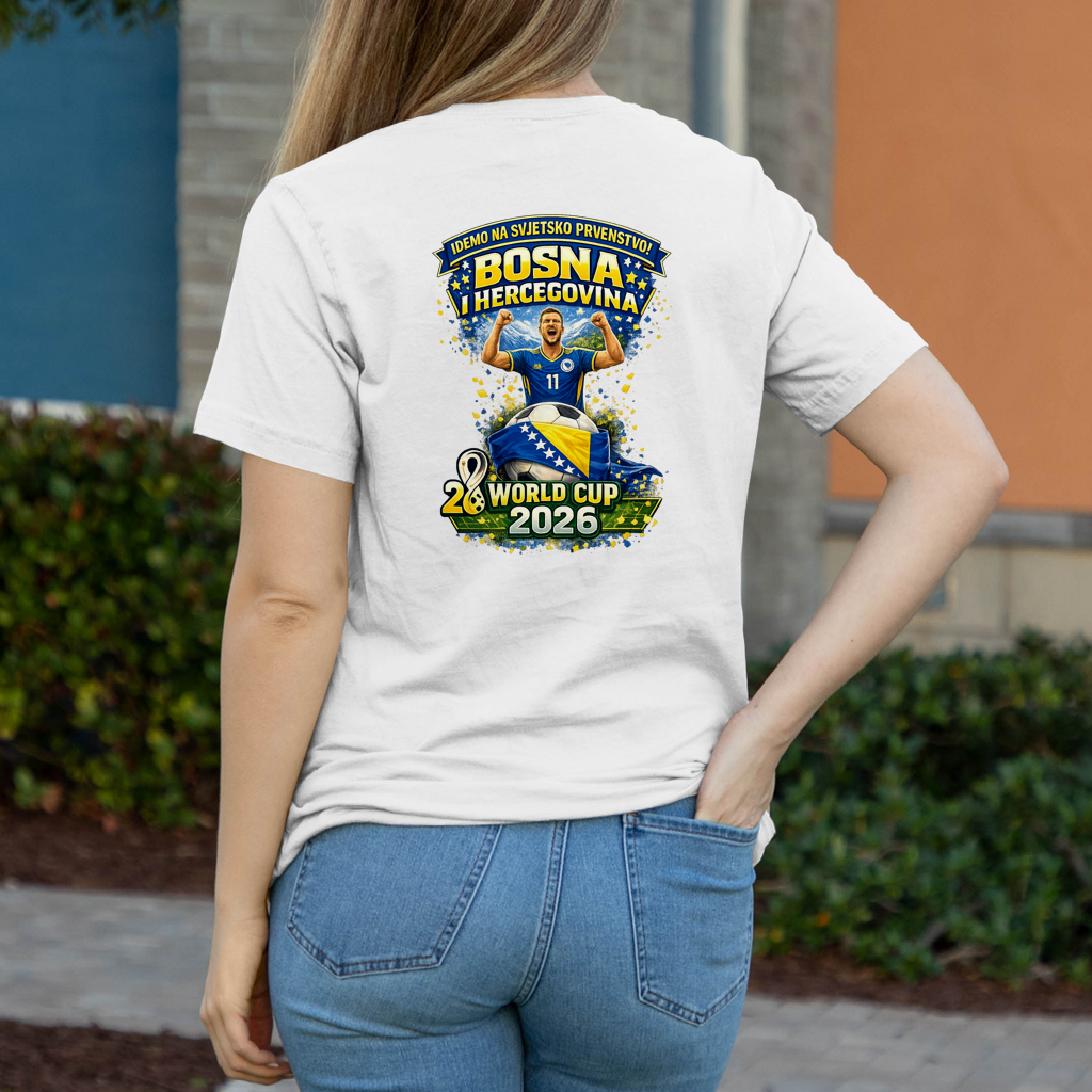 Ženska majica kratkih rukava – Bosna | Dizajn 01 | Print na leđima