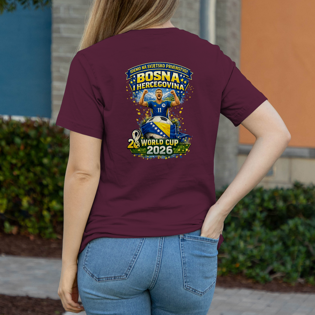 Ženska majica kratkih rukava – Bosna | Dizajn 01 | Print na leđima