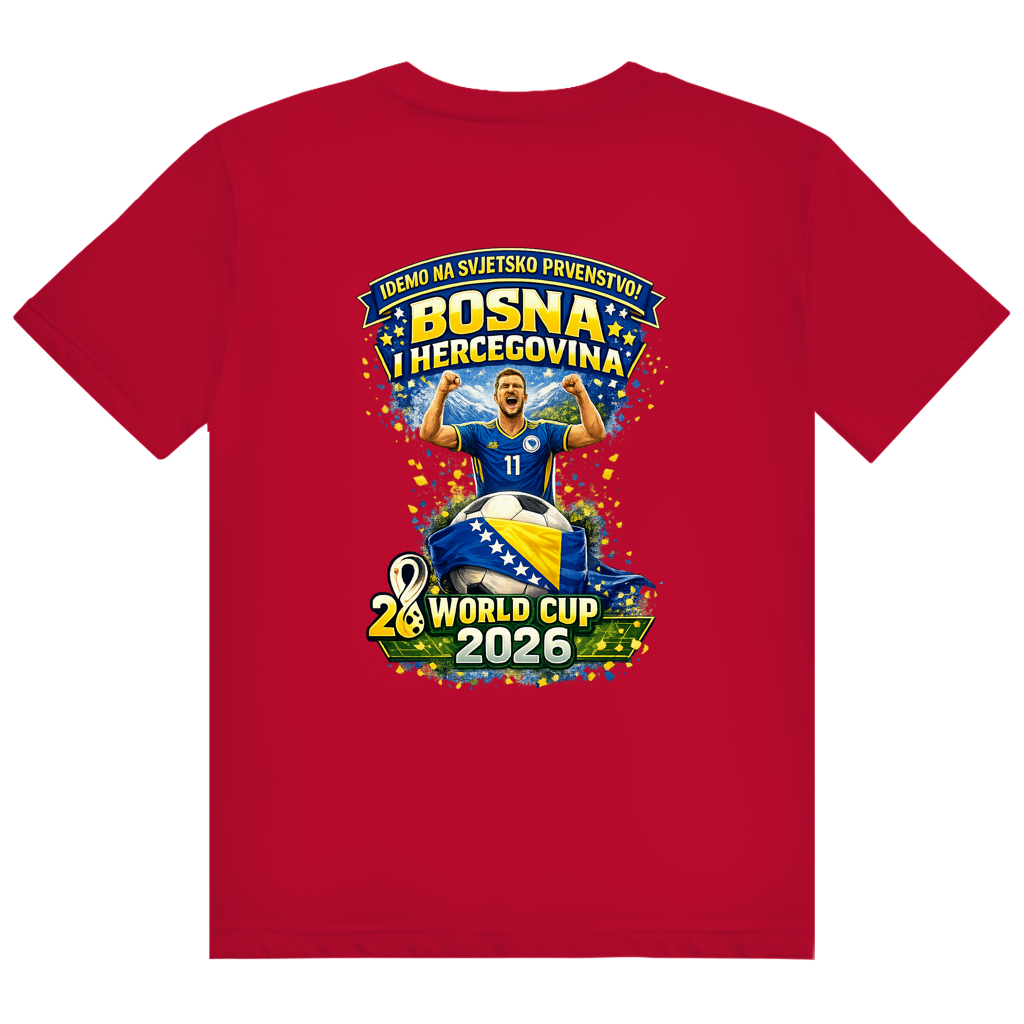 Muška Heavy Cotton majica Bosna – Bosna otkucaji srca | Set dizajna 01/02 | Obostrani ispis