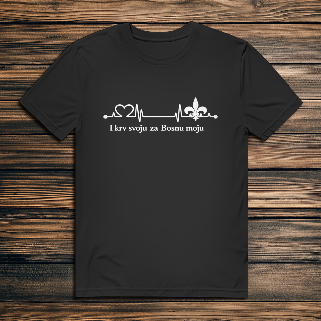Muška premium majica od organskog pamuka – Za Bosnu Moju | Prednja štampa