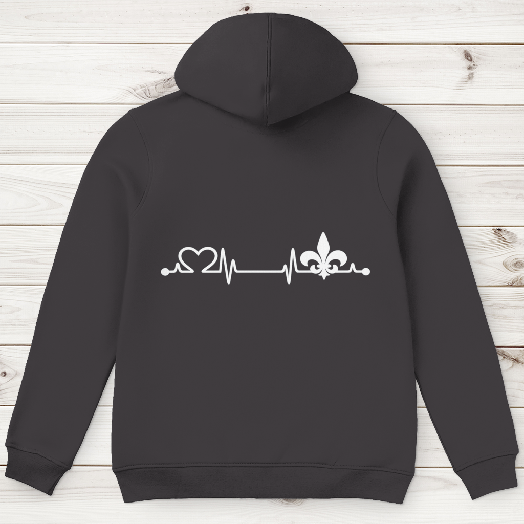 Muška premium organska dukserica – Srce Bosne | Print na leđima