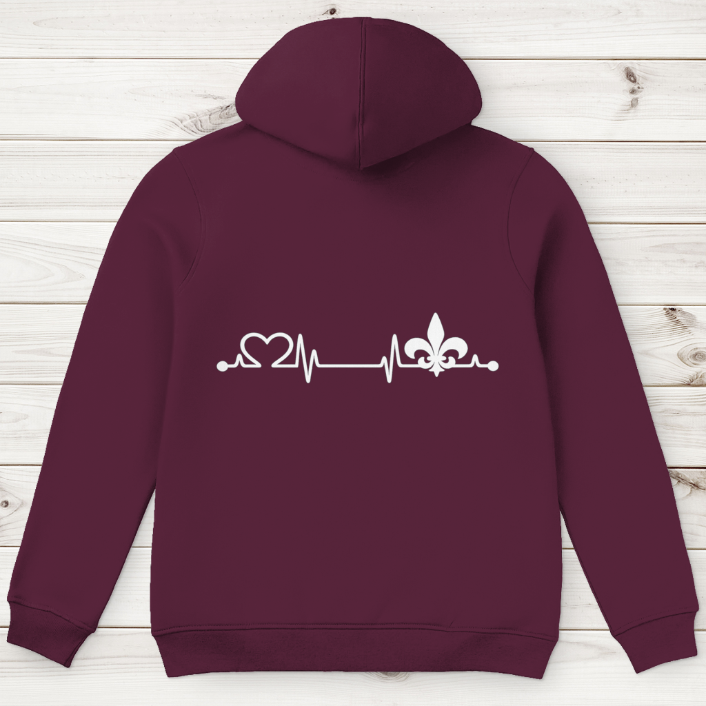 Muška premium organska dukserica – Srce Bosne | Print na leđima