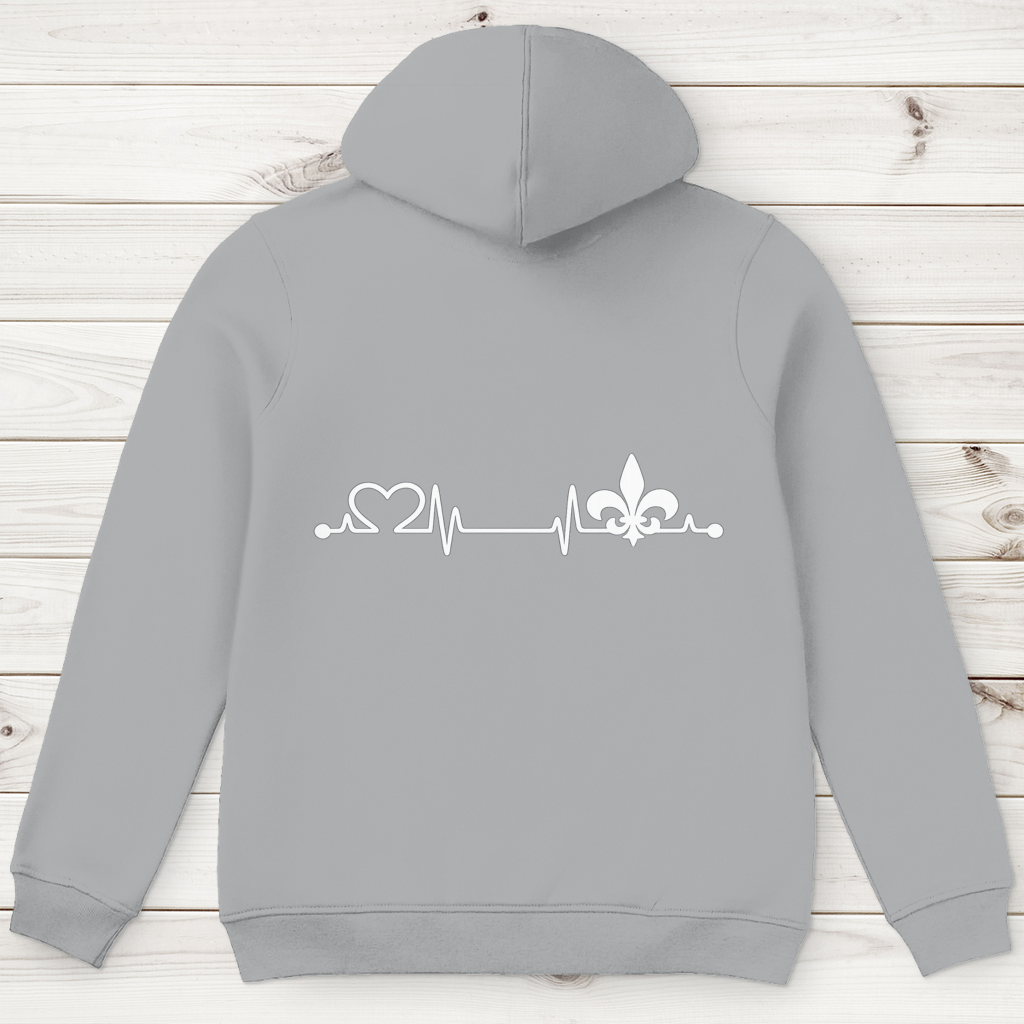 Muška premium organska dukserica – Srce Bosne | Print na leđima