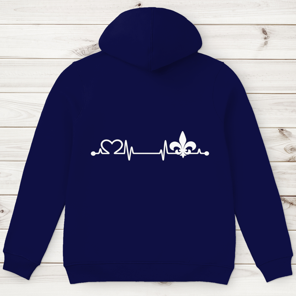 Muška premium organska dukserica – Srce Bosne | Print na leđima