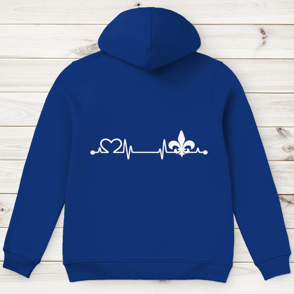 Muška premium organska dukserica – Srce Bosne | Print na leđima