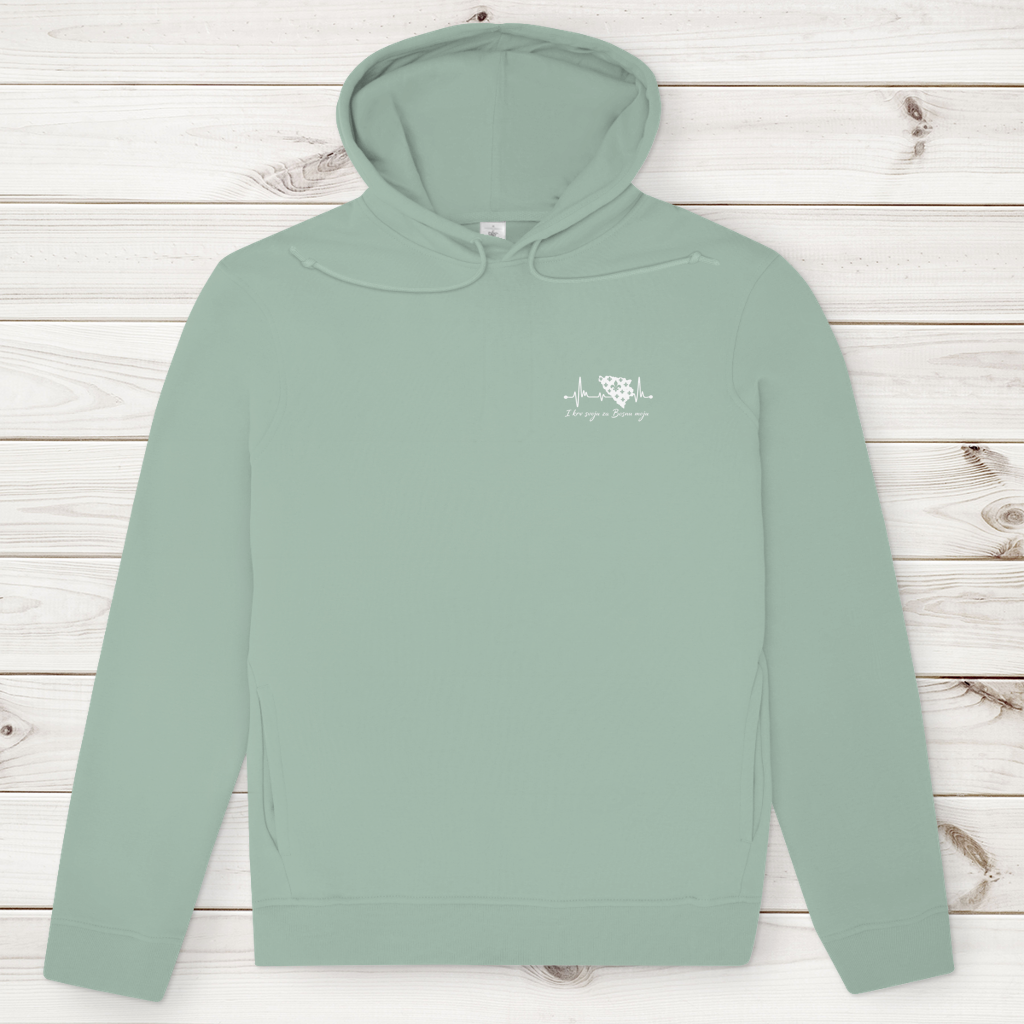Muški Premium Organski Hoodie Bosna – Bosna Otkucaj Srca | Lijeva Prsa