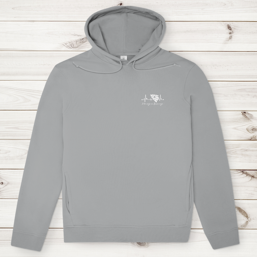 Muški Premium Organski Hoodie Bosna – Bosna Otkucaj Srca | Lijeva Prsa