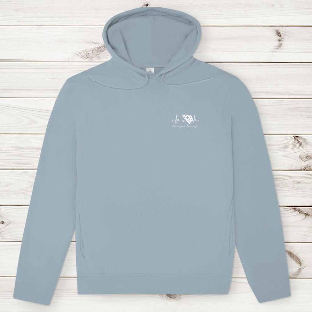 Muški Premium Organski Hoodie Bosna – Bosna Otkucaj Srca | Lijeva Prsa