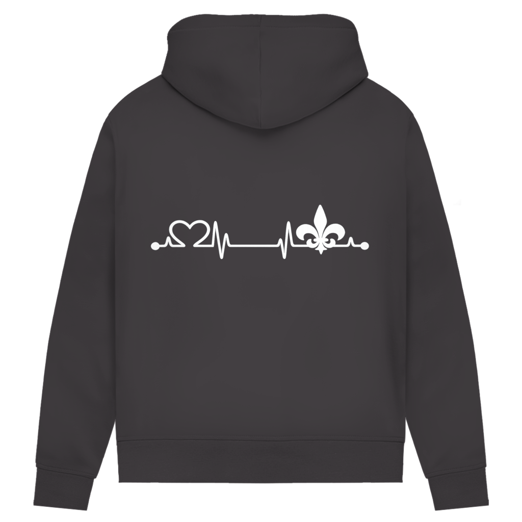 Ženski Premium Organski Hoodie – Srce Bosne | Print na leđima