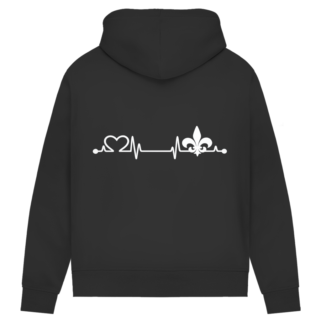 Ženski Premium Organski Hoodie – Srce Bosne | Print na leđima
