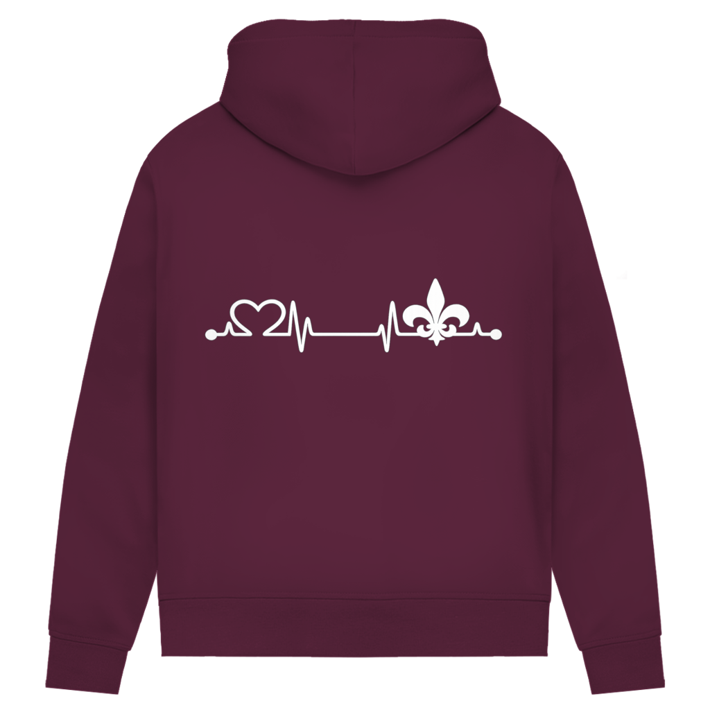 Ženski Premium Organski Hoodie – Srce Bosne | Print na leđima