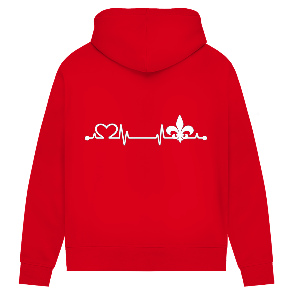 Ženski Premium Organski Hoodie – Srce Bosne | Print na leđima