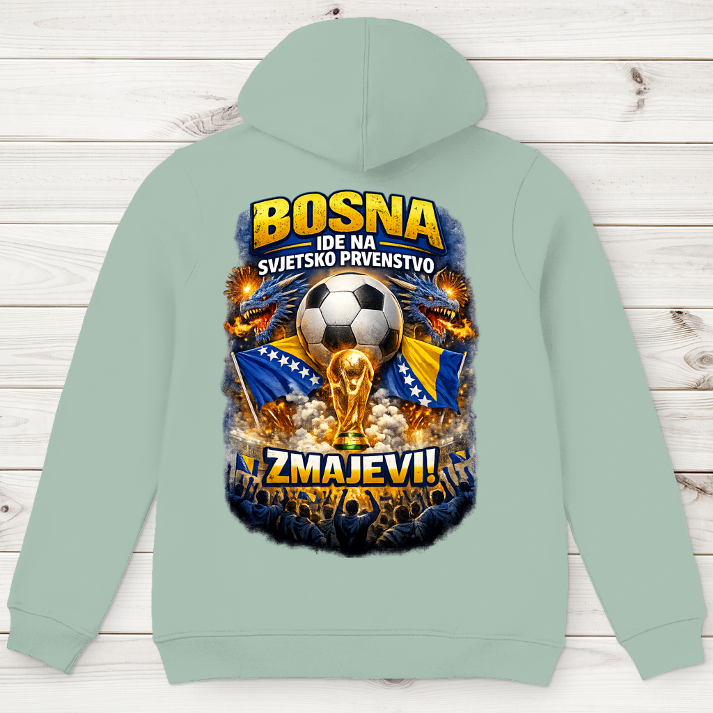 Muški premium bio duks – Zmajevi SP 2026 | Print na leđima