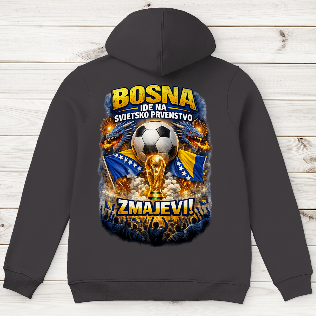 Muški premium bio duks – Zmajevi SP 2026 | Print na leđima