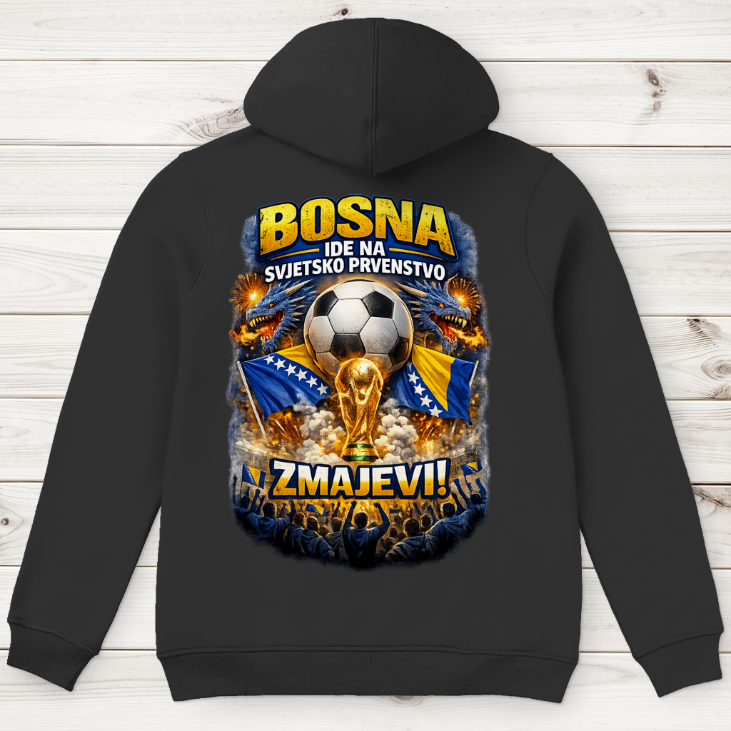 Muški premium bio duks – Zmajevi SP 2026 | Print na leđima