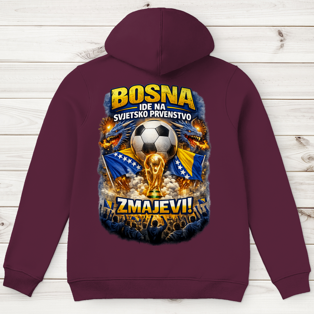 Muški premium bio duks – Zmajevi SP 2026 | Print na leđima